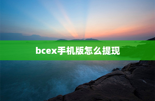 bcex手机版怎么提现